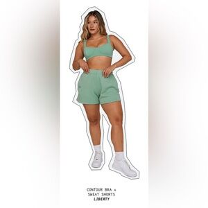 SET Active Heavy Weight Sweat Shorts in Liberty Green